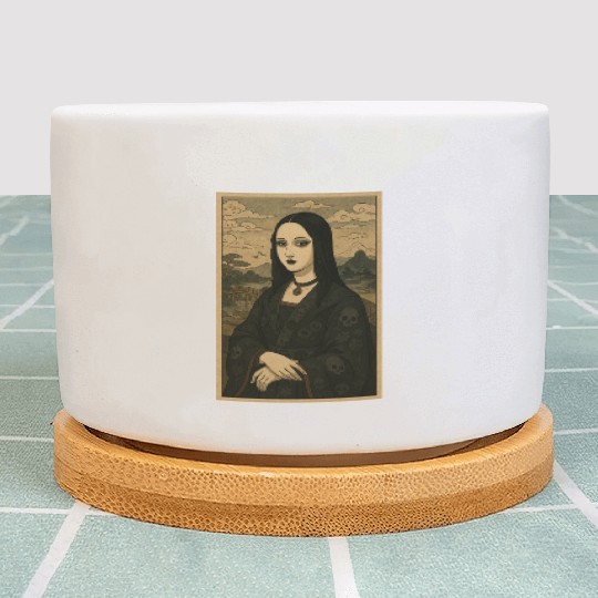 Gothic Geisha Mona Lisa Japanese Vintage Horror Plant Pots