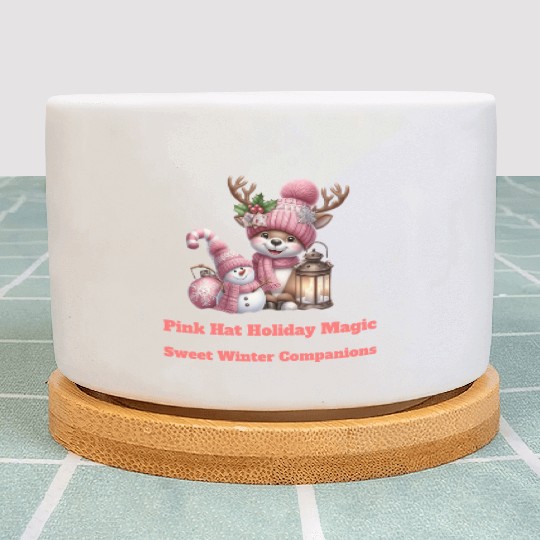 A Pink Winter Wonderland Plant Pots