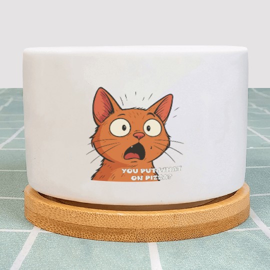 Funny Shocked Cat Meme Plant Pots
