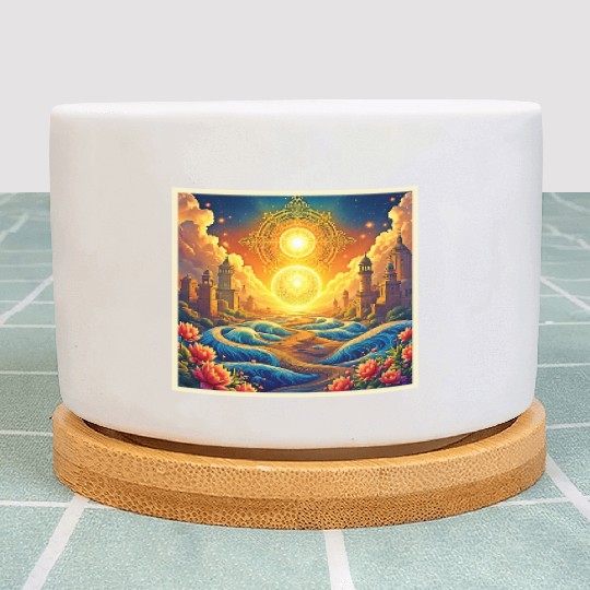 Fantasy Spiritual City Plant Pots