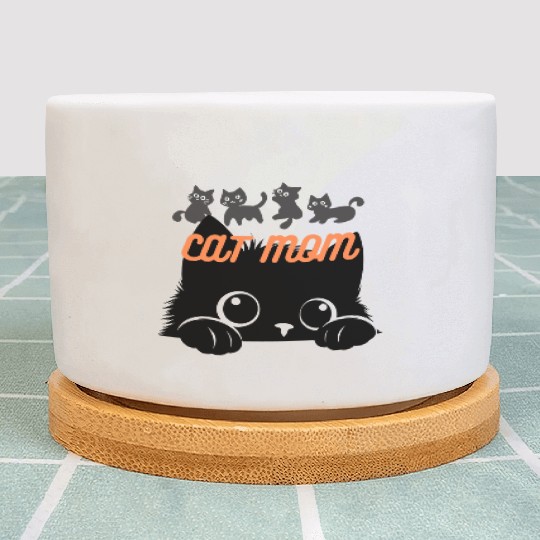 cat mom Plant Pots