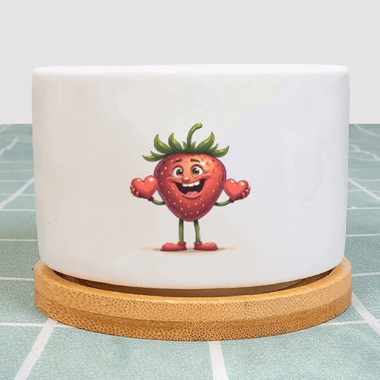 Funny Strawberry Strawberries Fruits Plant Pots