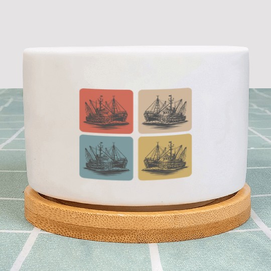 Vintage fishing boat - Maritime Nostalgia Plant Pots