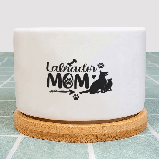 Labrador Mom SVG – Dog Silhouette & Paw Print Desi Plant Pots