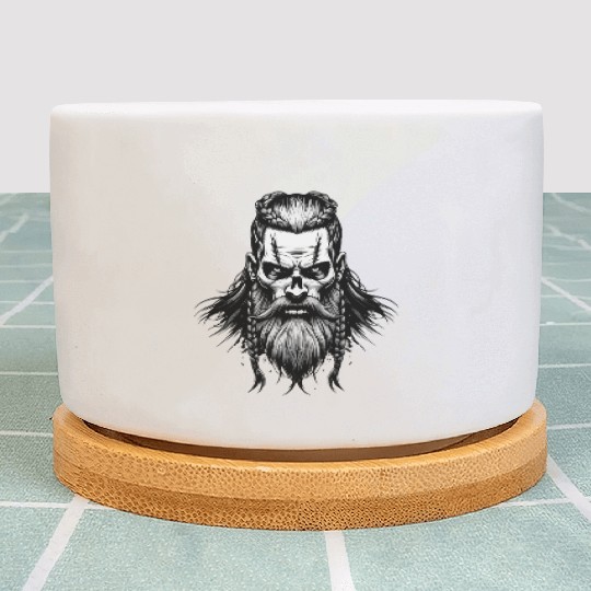 Viking Warrior Man Odin Thor Norman Walhalla Plant Pots