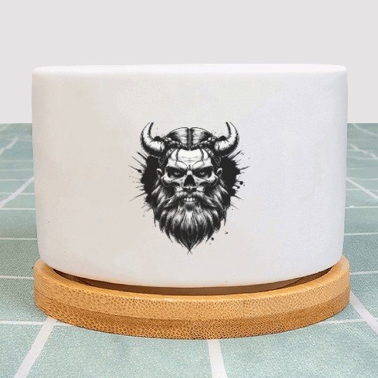 Viking Warrior Man Odin Thor Norman Walhalla Plant Pots