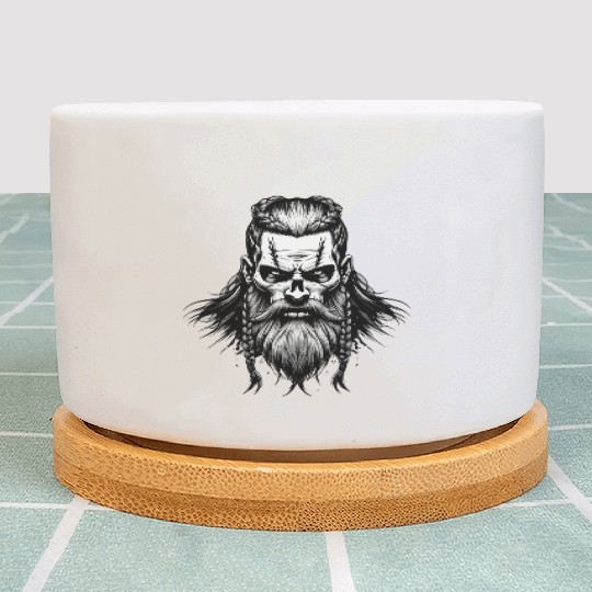 Viking Warrior Man Odin Thor Norman Walhalla Plant Pots