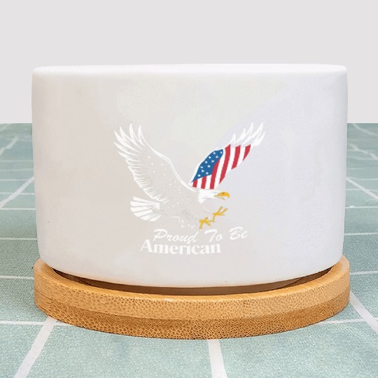 Proud To Be American Eagle Flag Plant Pots