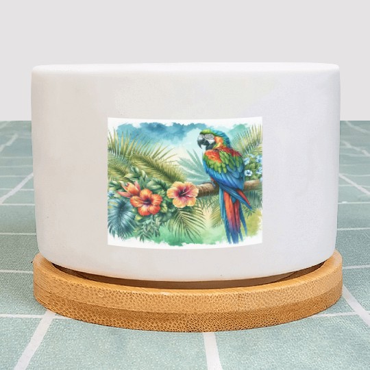 Majestic Macaw Parrot Plant Pots
