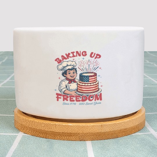 Baking Up Freedom Since 1776 250 Sweet Years Plant Pots