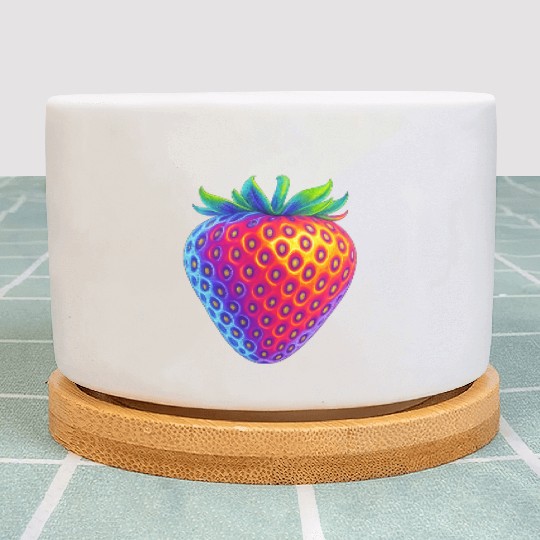 Neon strawberry Plant Pots