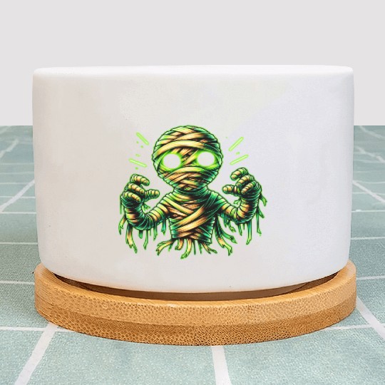 Neon Mummy Glow – Cursed Undead Wrap Plant Pots
