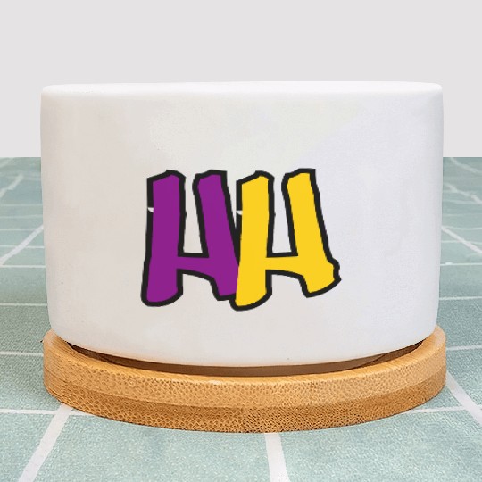 HH Logo – Old School Vibes in Purple & Gold Plant Pots