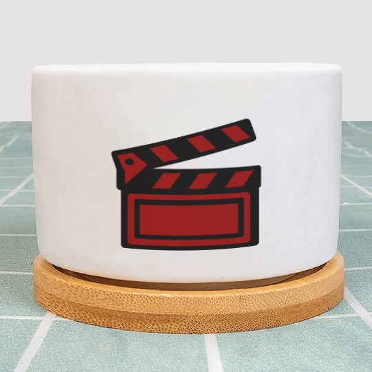 Film Clapboard Icon – Cinematic Design Plant Pots