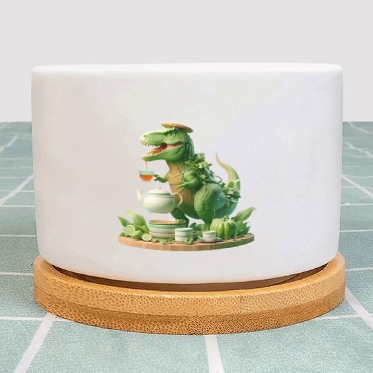 Plant Pots Tea Rex - Thé mignon et amusant Sticker