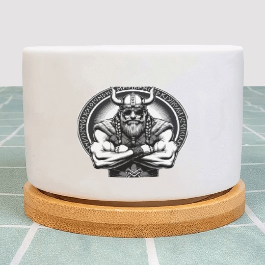 Viking Warrior Man Odin Thor Norman Walhalla Plant Pots