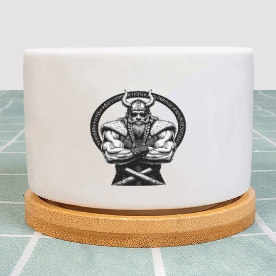 Viking Warrior Man Odin Thor Norman Walhalla Plant Pots