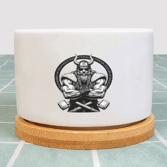 Viking Warrior Man Odin Thor Norman Walhalla Plant Pots
