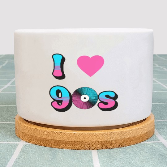 I Love The 90s Retro Nostalgia Plant Pots