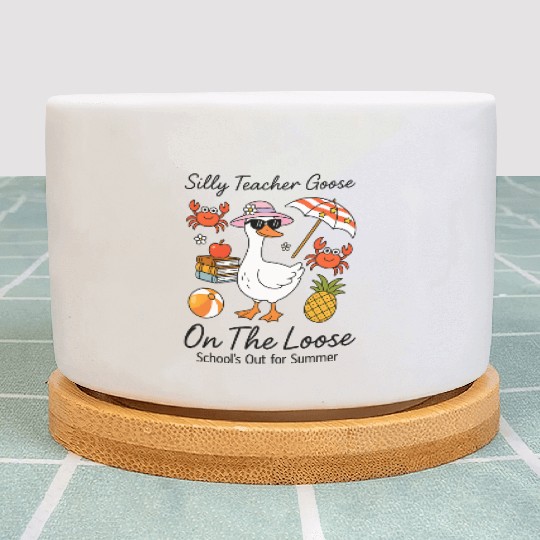 Silly Teacher Goose On The Loose Summer Teacher Plant Pots