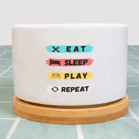 Eat Sleep Play Plant Pots