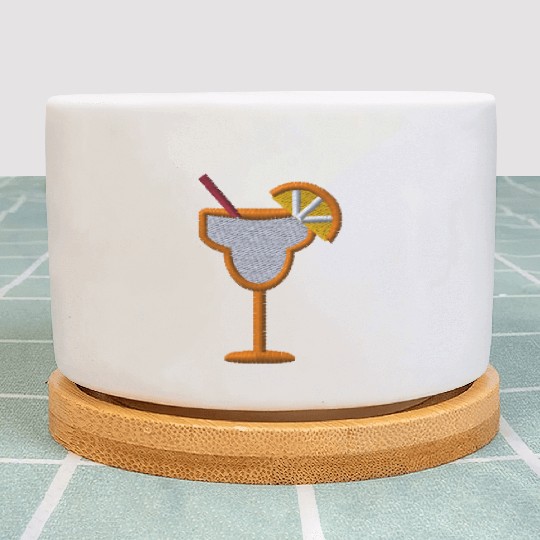 Cocktail orange embroidered Plant Pots