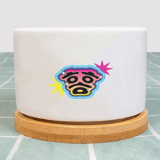 “Hahaha” in Korean Hangul – Funny Pop Art Laugh Plant Pots