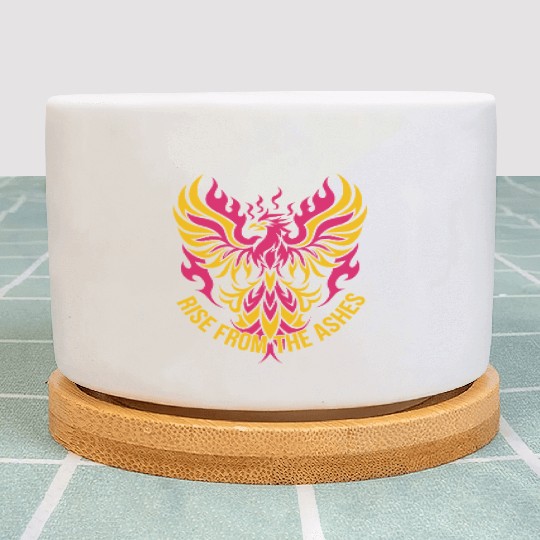 Rise From The Ashes Phoenix Bird T Tattoo Plant Pots