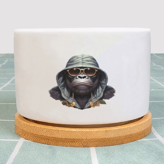"Street King Gorilla Plant Pots – Urban Hip-Hop Power
