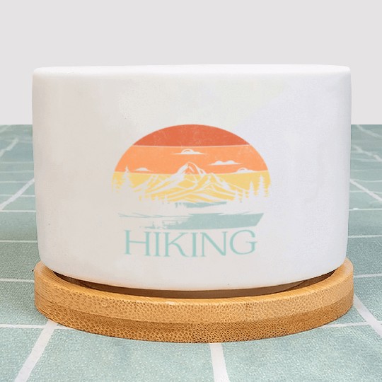 Hiking Design . Adventure Awaits . Outdoor Nature Plant Pots
