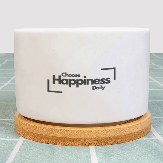 Choose Happiness Bold Design - Modern Minimalist Plant Pots