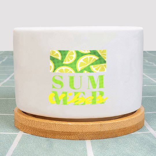 Lemon Fresh Summer Mood – Minimalist Citrus Art Plant Pots