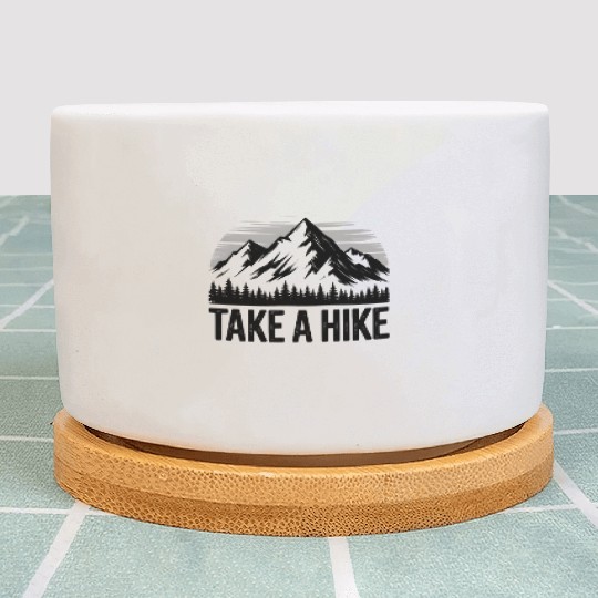 Vintage Take A Hike Nature Is Hiking Mountain Plant Pots