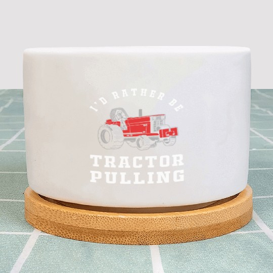 Tractor Driver Tractor Pulling Plant Pots