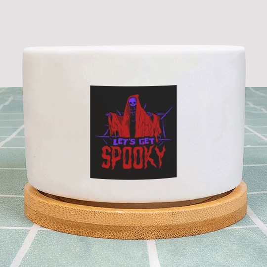 Red and Purple Simple Spooky Halloween Plant Pots