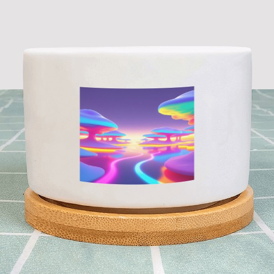 Floating Islands of Light – Psychedelic Minimal Plant Pots