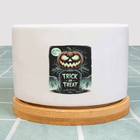 Halloween Horror Scary Thriller Trick Or Treat Plant Pots