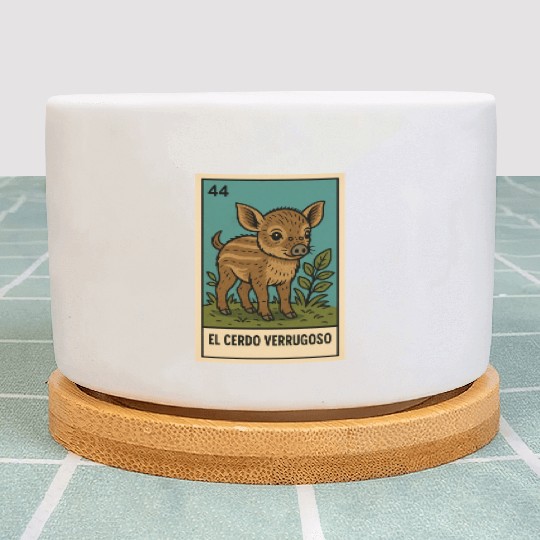 EL CERDO VERRUGOSO - THE WARTY PIG - LA LOTERÍA Plant Pots