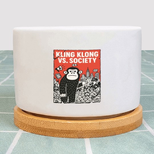 Kling Klong vs. Society – Protest Ape Plant Pots
