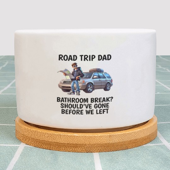 Road Trip Dad Design Plant Pots