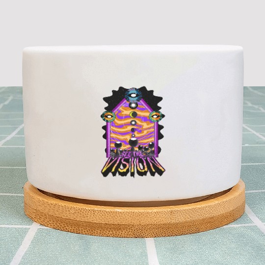 SEE THE VISION: PSYCHEDELIC PINK/YELLOW Plant Pots