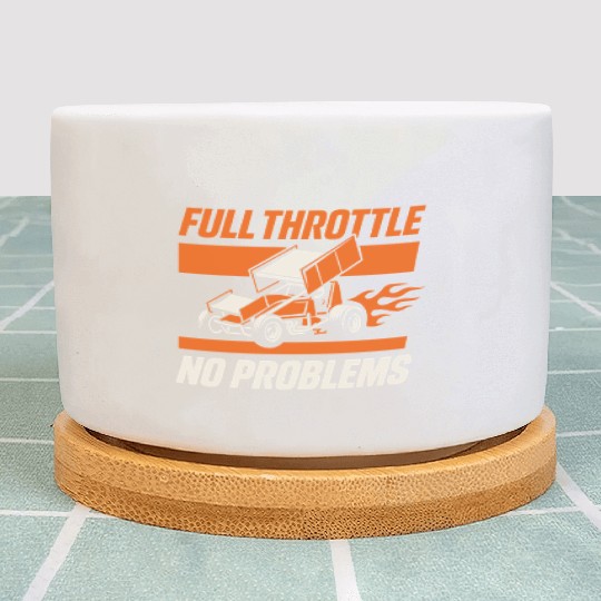 Sprint Car Racing Dirt Track Speed Oval Race Plant Pots