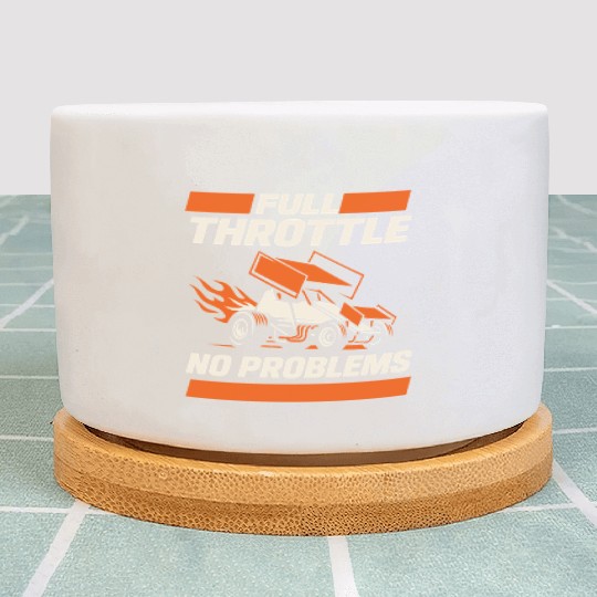 Sprint Car Racing Dirt Track Speed Oval Race Plant Pots