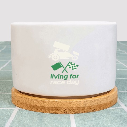 Sprint Car Racing Dirt Track Speed Oval Race Plant Pots