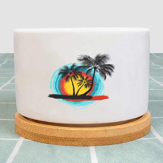 Hello summer paradise on women's premium Plant Pots