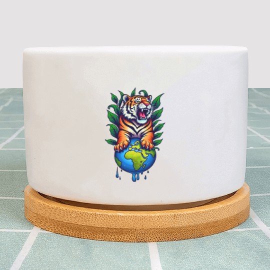 Tiger Earth Embrace ✦ Eco Accessory ✦ Vibrant Plant Pots