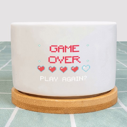 Game Over , Play Again ? Pixel Art Plant Pots
