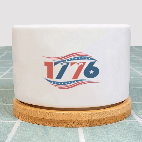 4th of july usa flag 1776 Plant Pots