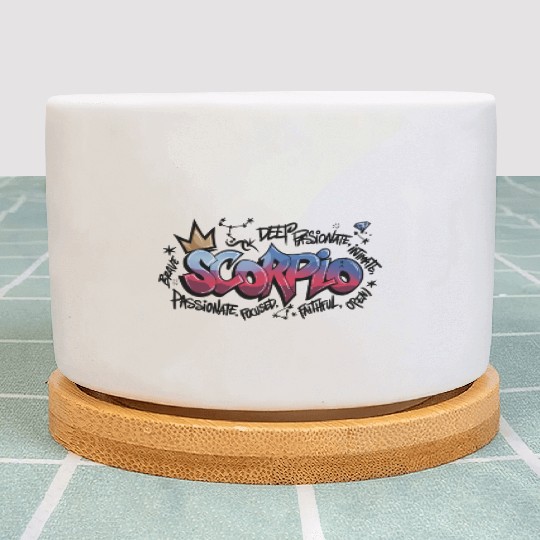 Scorpio Graffiti Zodiac Art Plant Pots