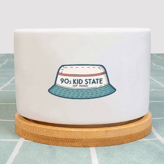 90s Kid State Of Mind Bucket Hat Retro 90s Plant Pots